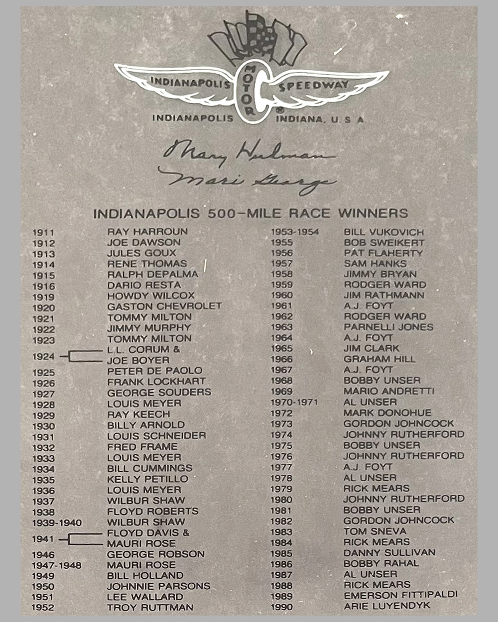 Indianapolis Motor Speedway 1990 round glass tray 3