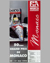 50th Grand Prix de Monaco original race poster, 1992