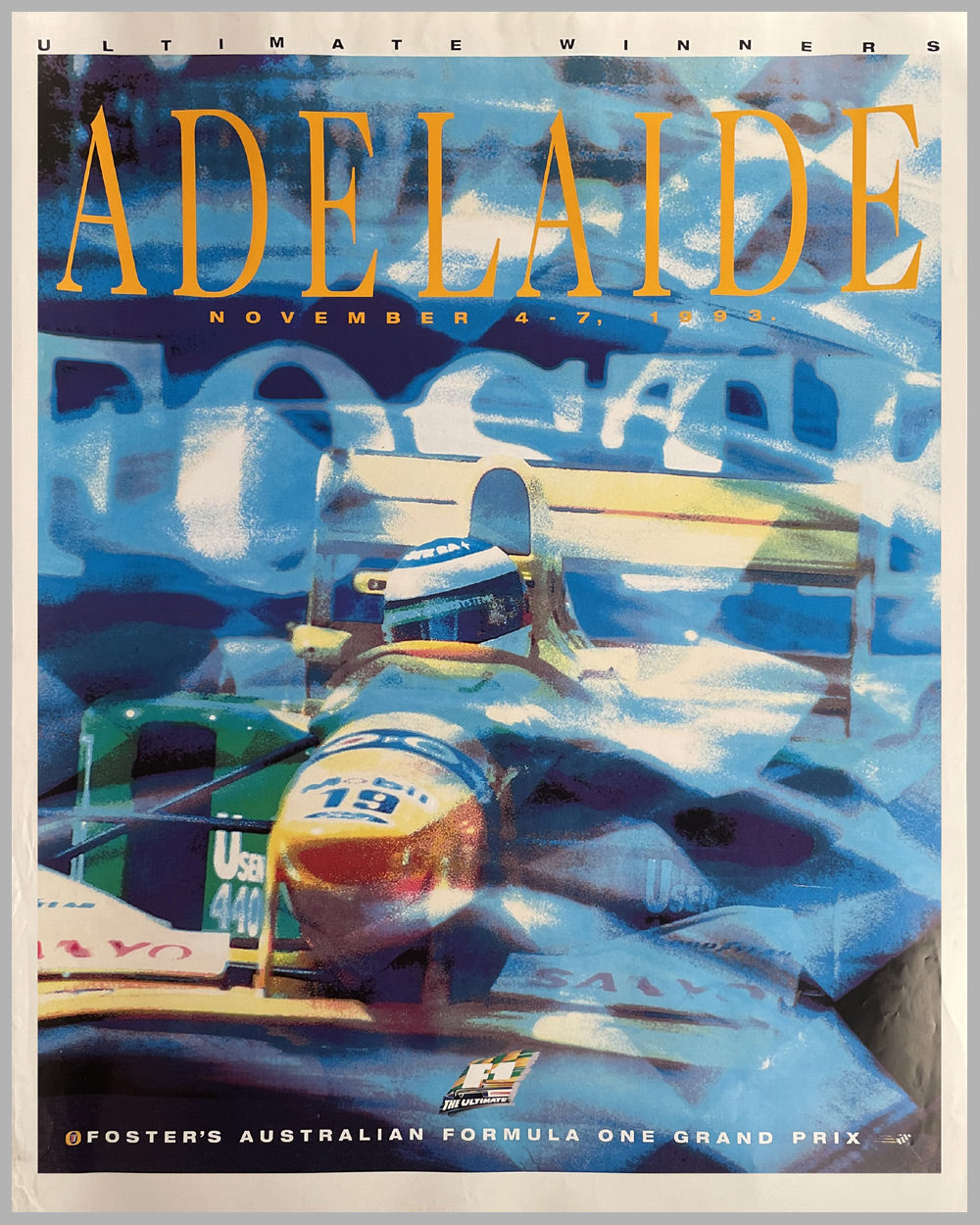 1993 Foster’s Australian Grand Prix sponsor poster