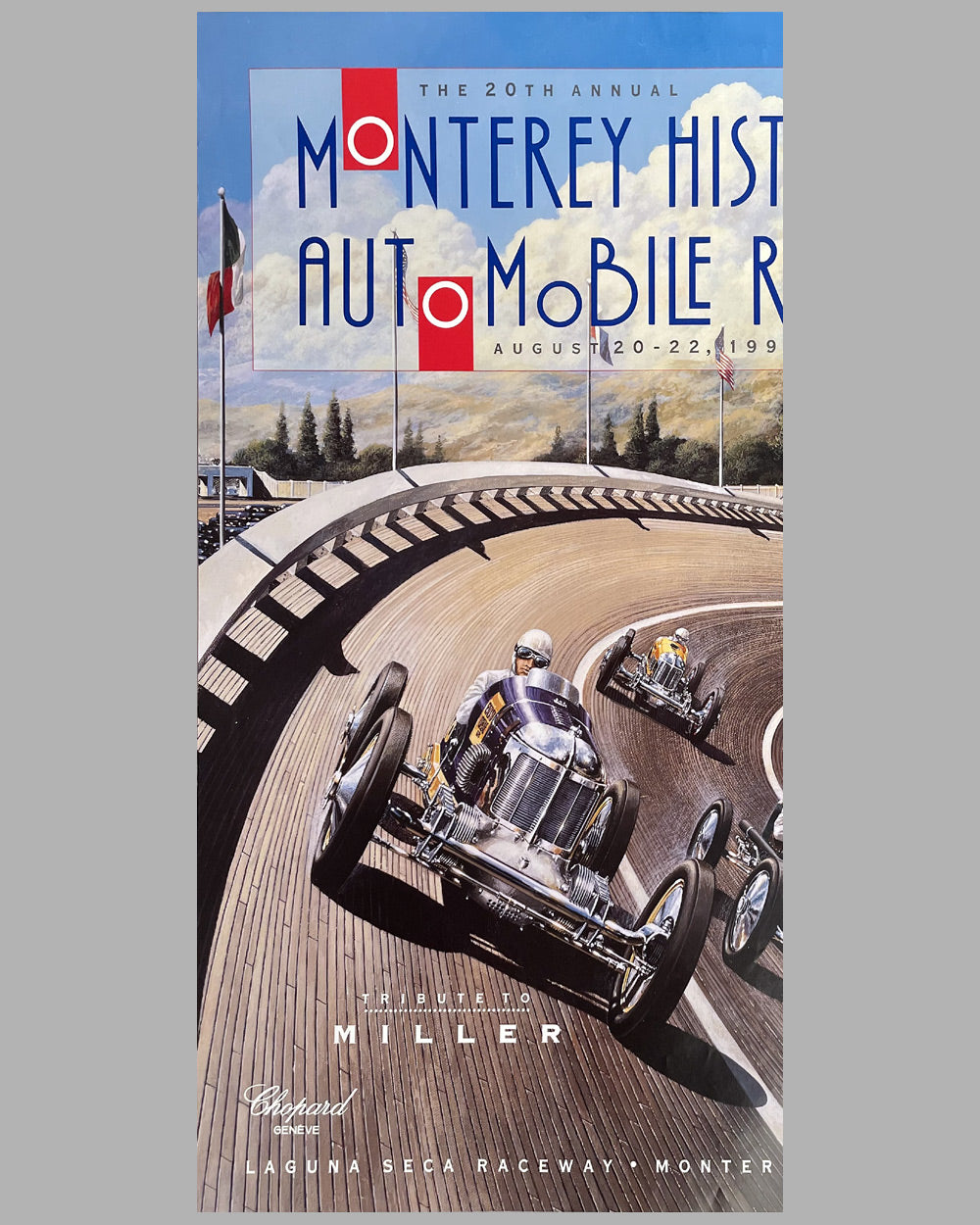 1993 Monterey Historic Automobile Races poster, artwork by Michael Mate 2