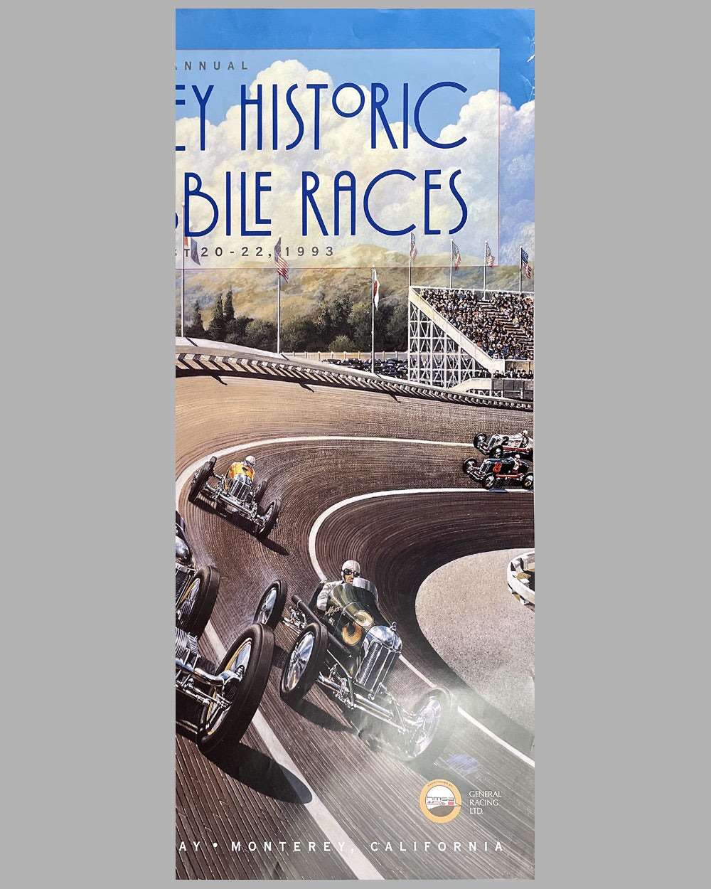 1993 Monterey Historic Automobile Races poster, artwork by Michael Mate 3