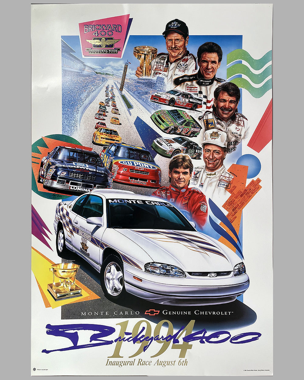1994 Brickyard 400 Chevrolet poster