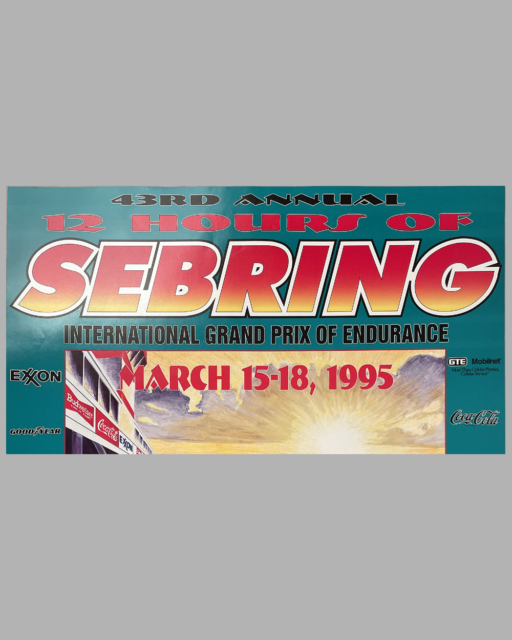 1995 12 Hours of Sebring official poster by Scott Peck 2