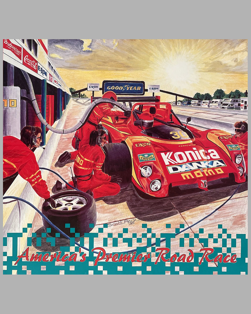 1995 12 Hours of Sebring official poster by Scott Peck 3