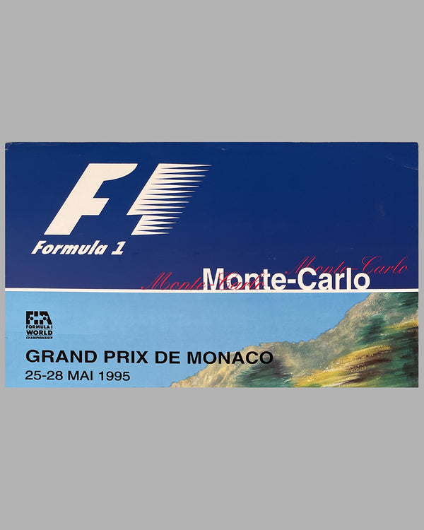 1995 Grand Prix de Monaco original poster by Luc de Clerfayt - l