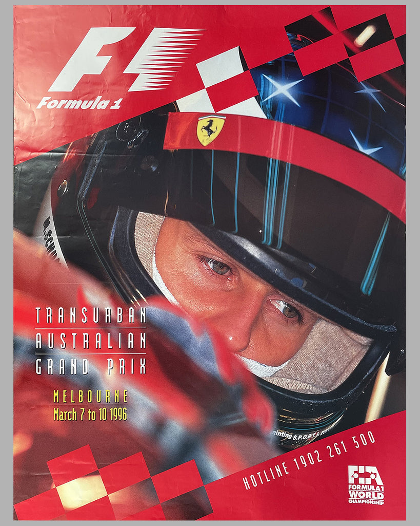 1996 Australian Grand Prix official race poster - l'art et l