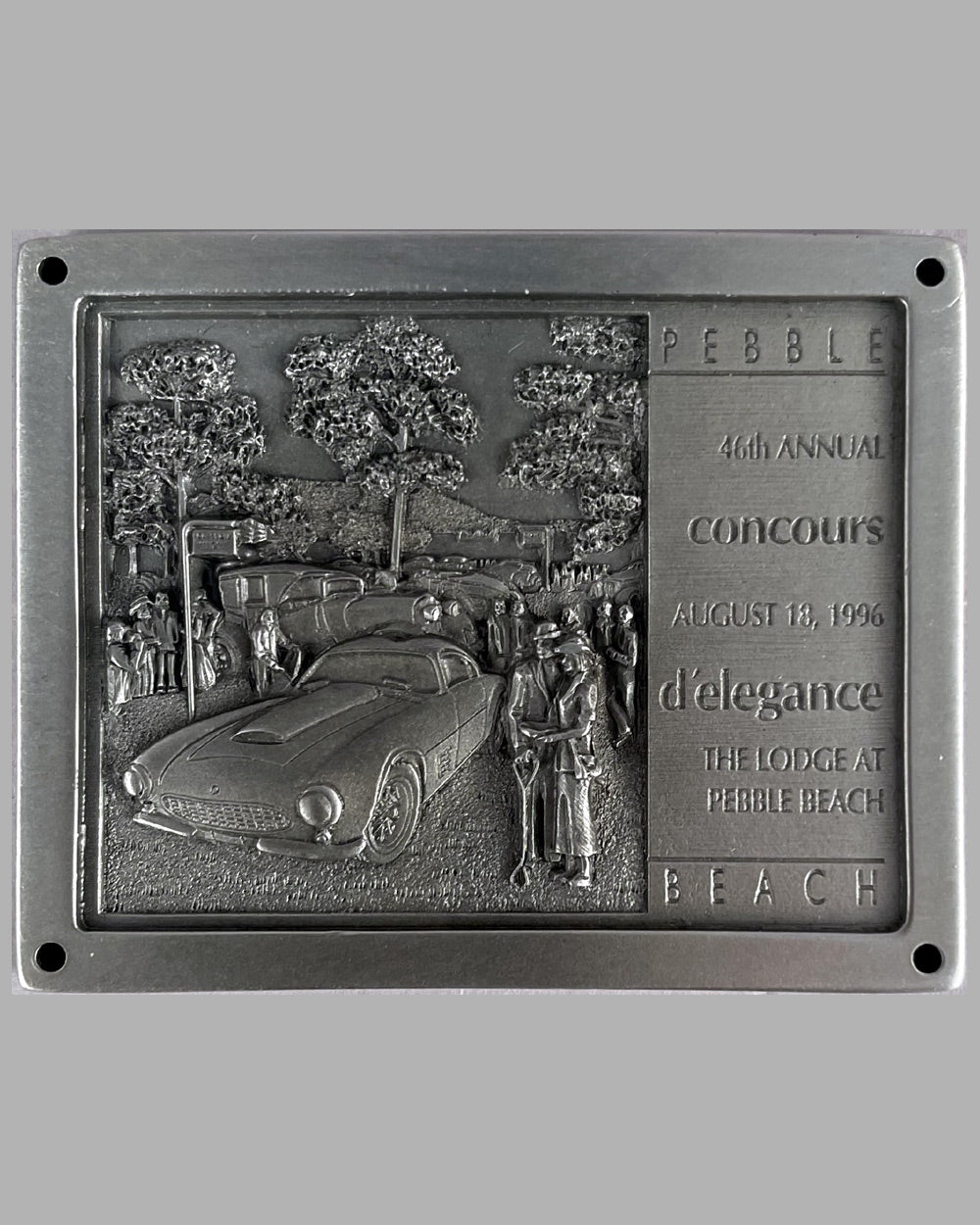 1996 Pebble Beach Concours d’ Elegance dash plaque