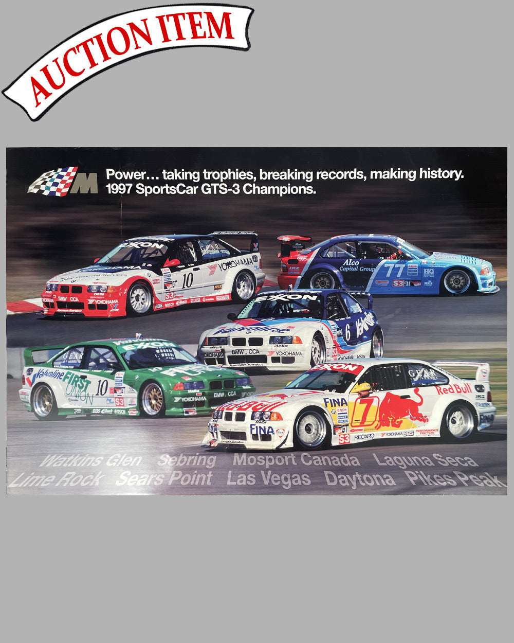 BMW original factory racing poster, 1997