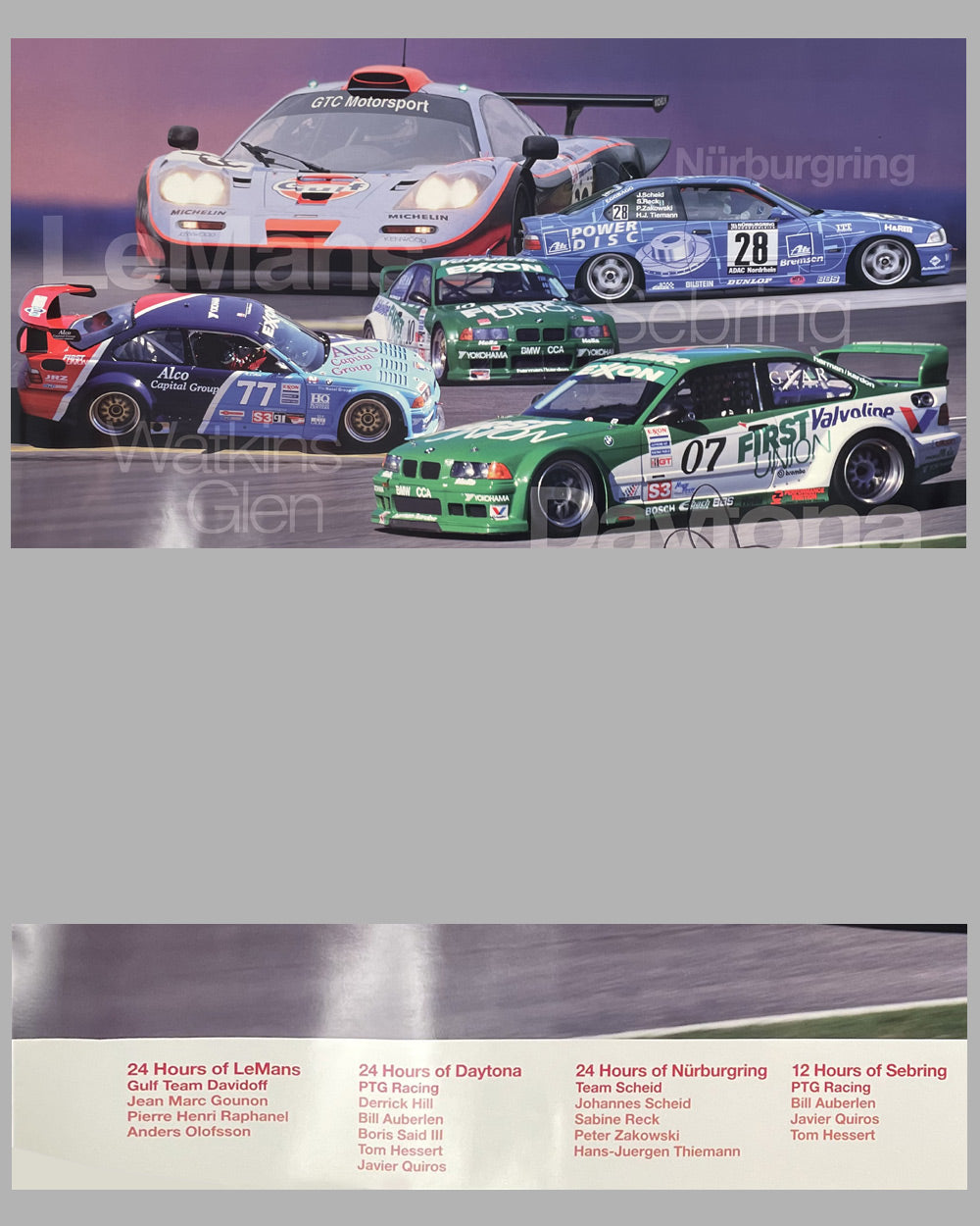 1997 BMW victory poster from the factory 2