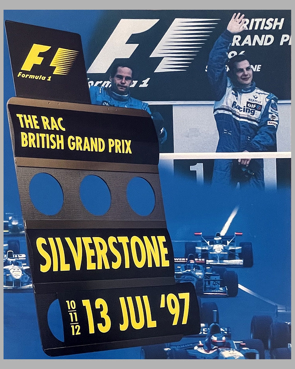 1997 official British Grand Prix at Silverstone poster 2