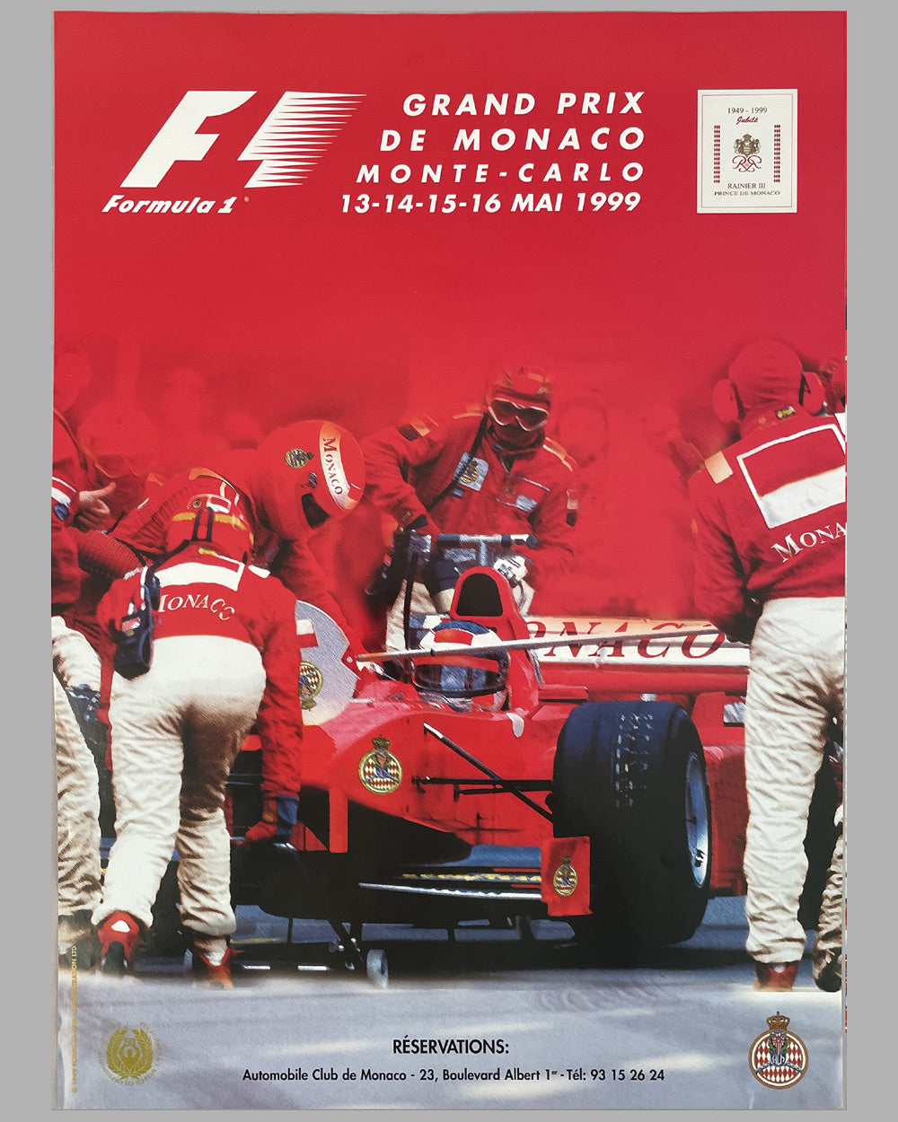 1999 Grand Prix of Monaco original and official poster
