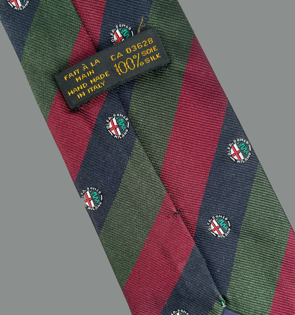 Alfa Romeo silk tie made in Italy for the factory