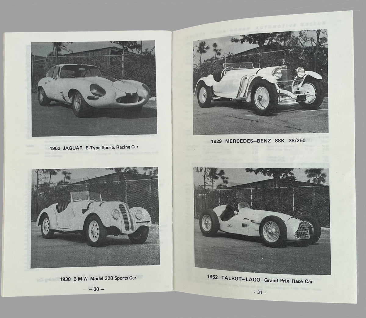 Briggs Cunningham Automotive Museum catalog mid to late 1960’s