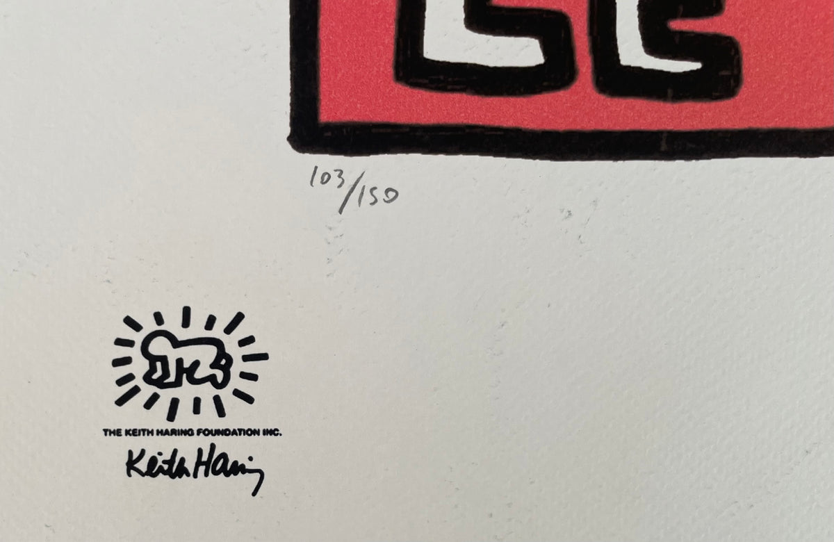 Le Mans 84 screen print, 1984 by Keith Haring USA (1958-1990)