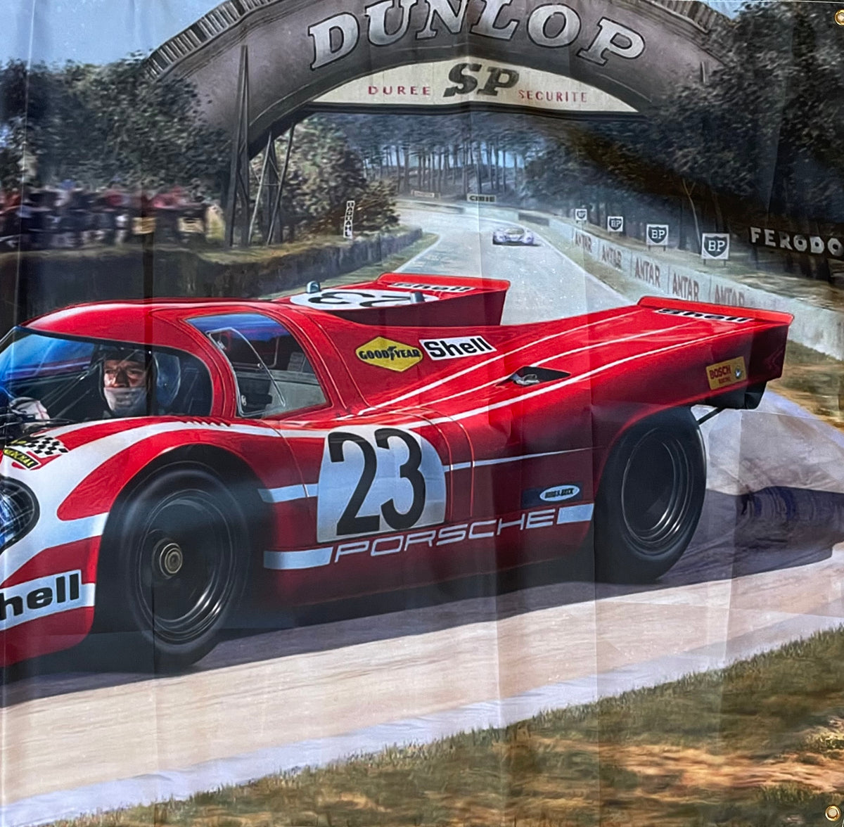 1970 24 hours of Le Mans winner nylon banner