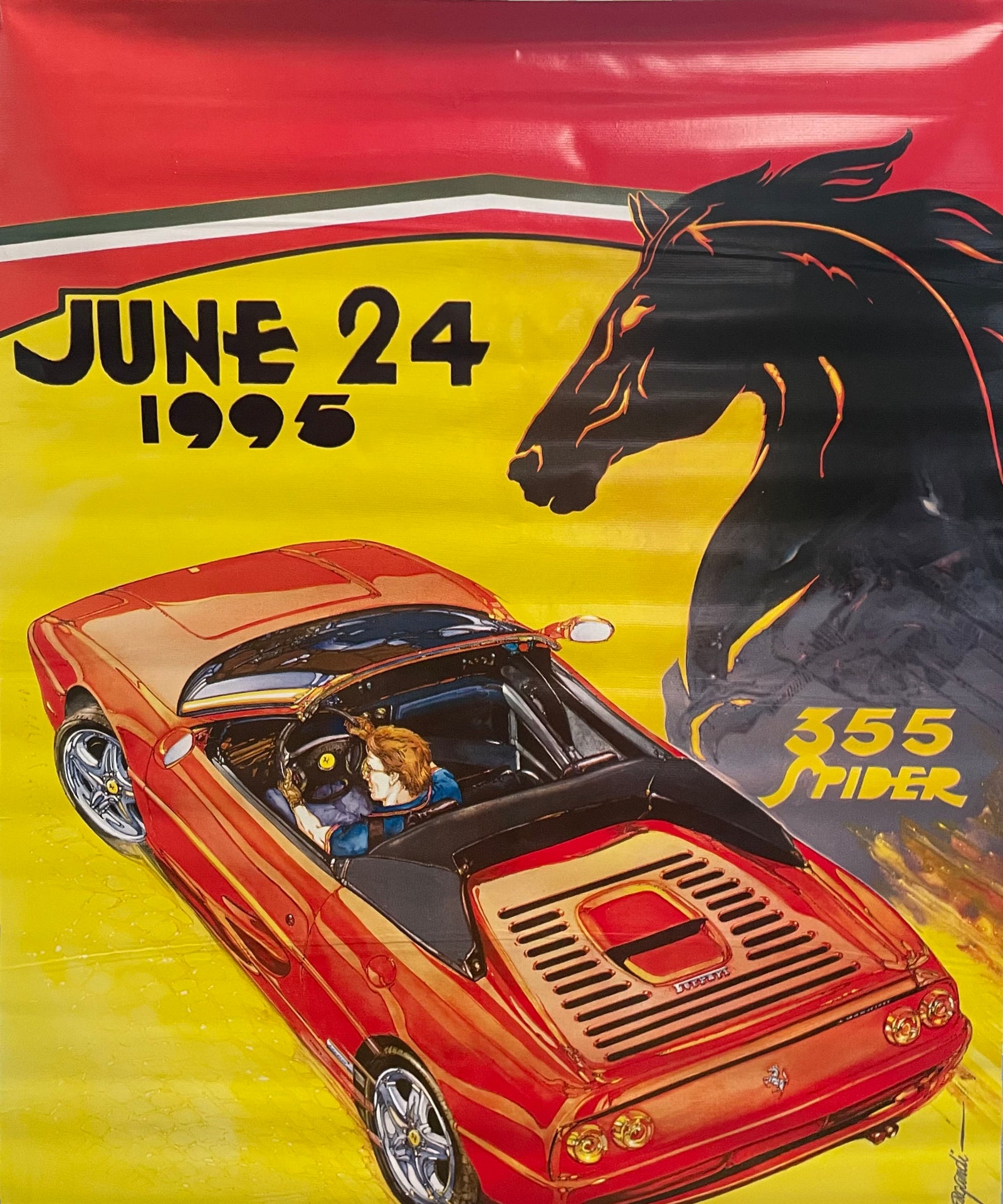 𝐋𝐚𝐫𝐠𝐞 𝐅𝐞𝐫𝐫𝐚𝐫𝐢 𝐯𝐢𝐧𝐲𝐥 𝐁𝐚𝐧𝐧𝐞𝐫 (Starting Bid-$350 Estimate-$450-$650)