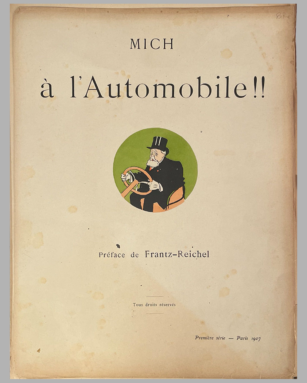 A l&#39;Automobile portfolio of lithographs, 1907 by Mich (Michel Liedaux) 2