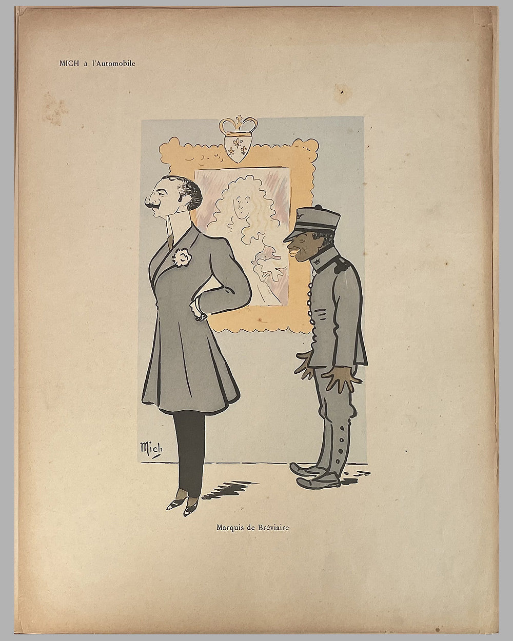 A l&#39;Automobile portfolio of lithographs, 1907 by Mich (Michel Liedaux) 5