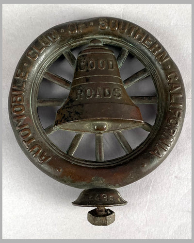 Automobile Club of Southern California bumper or hood ornament badge, 1910’s – 1920’s 2
