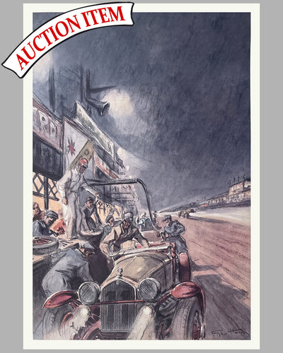 Alfa Romeo at Le Mans 1933 in the pits print by Geo Ham
