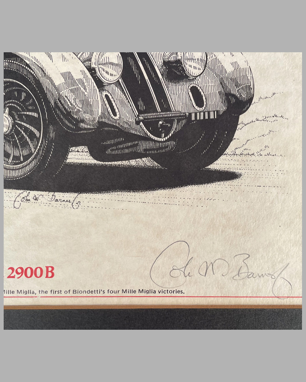 Two Alfa Romeo prints by John Barnes Jr. of Cavallino fame, 1970’s