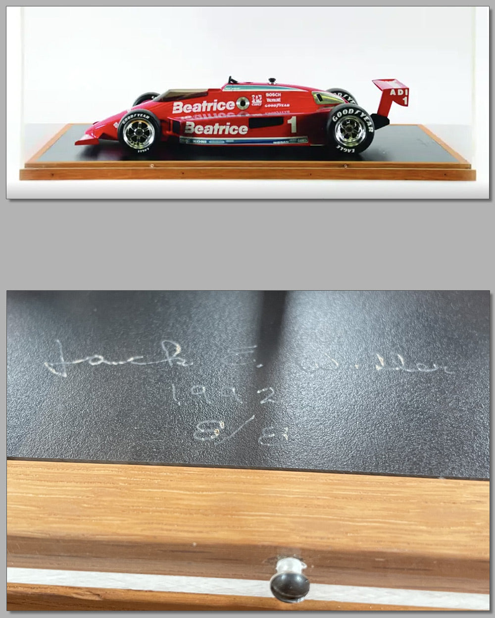 Large Mario Andretti Lola T900 / Ford Indy Car commemorative curve side model 6