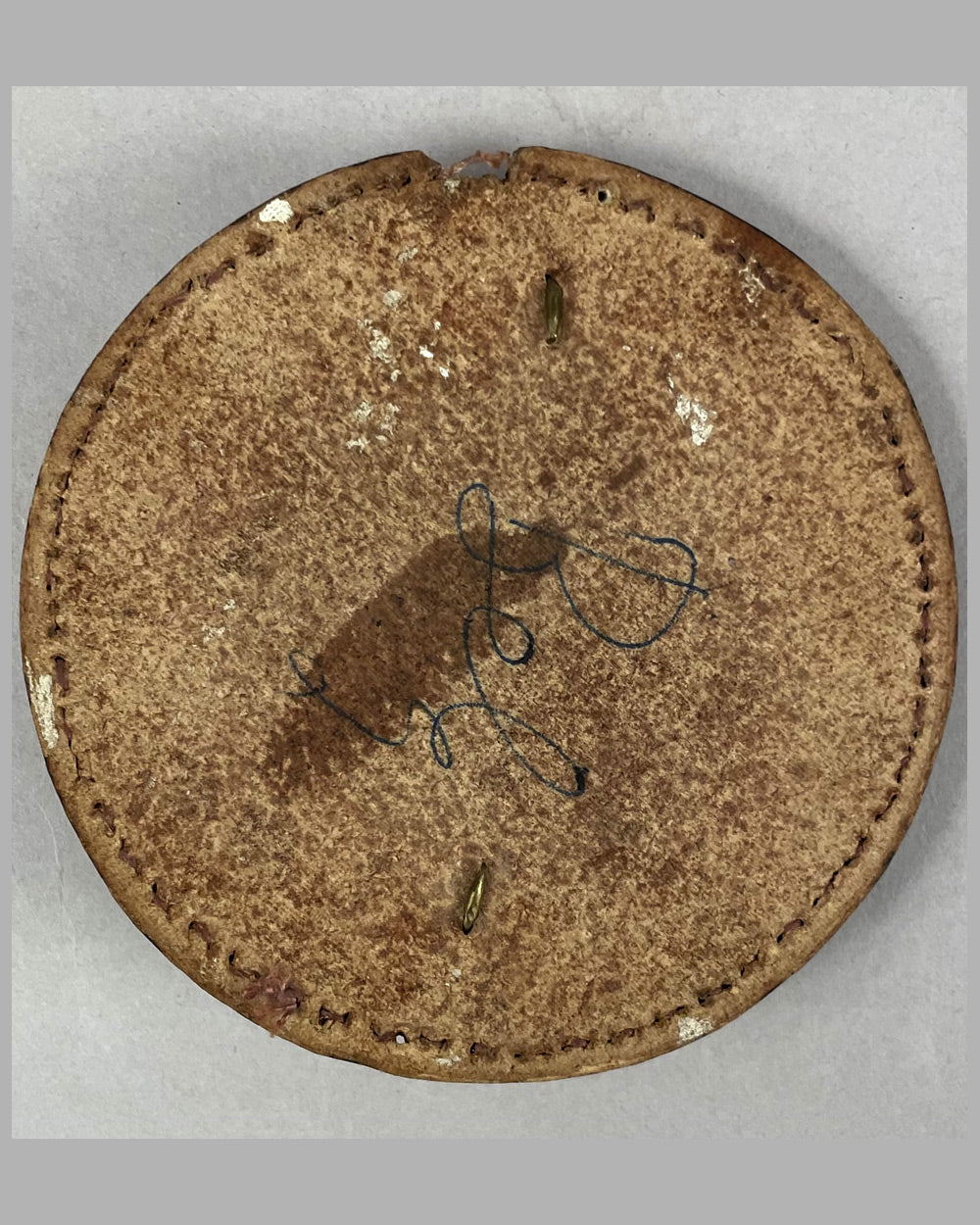 Royal Automobile Club de Belgique display badge on leather base 2