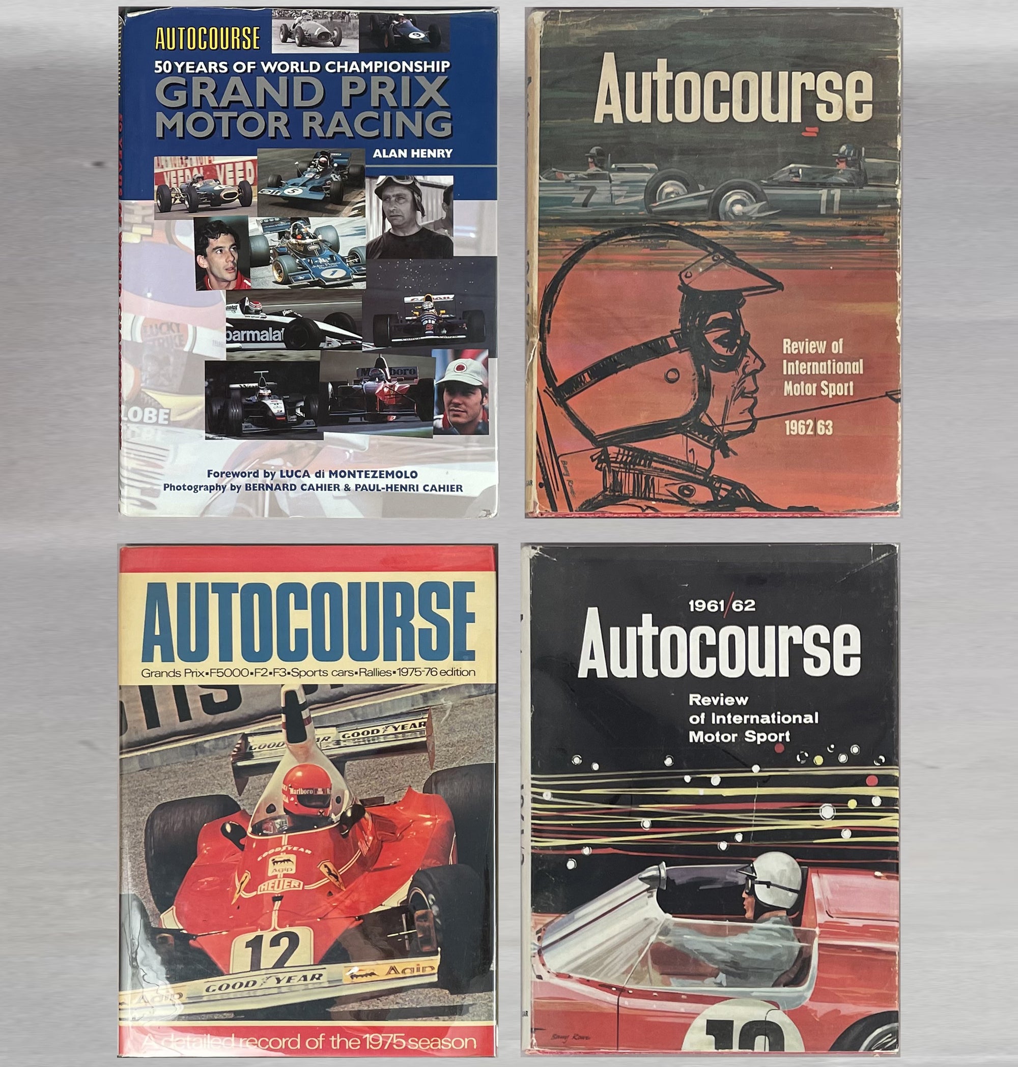 Collection of Autocourse books and magazines from 1953 to 1998, lot of 38 2