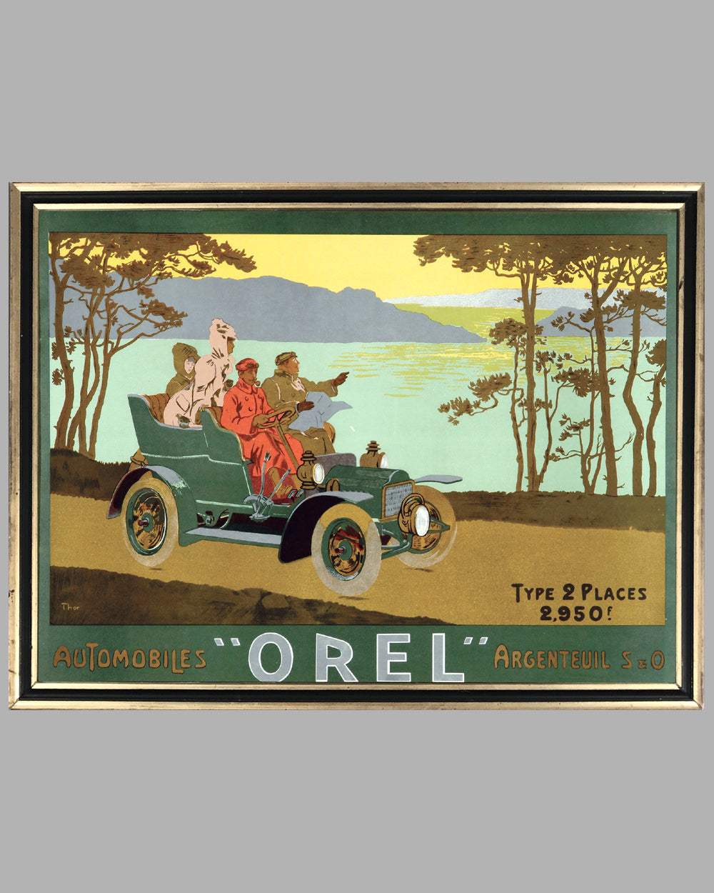 Automobiles Orel original advertising poster, by Thor, France