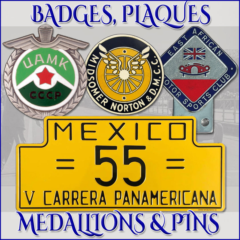 Vintage Automobile Club Badges, Auto Racing and Related Plaques, Medallions, & Pins