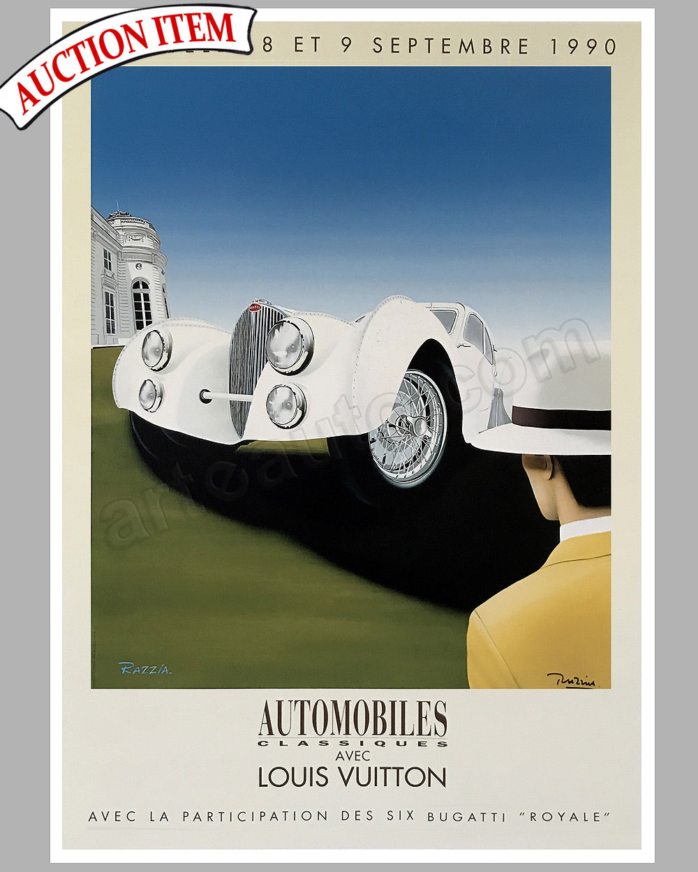 Parc de Bagatelle Concours d’ Elegance 1990 poster by Razzia