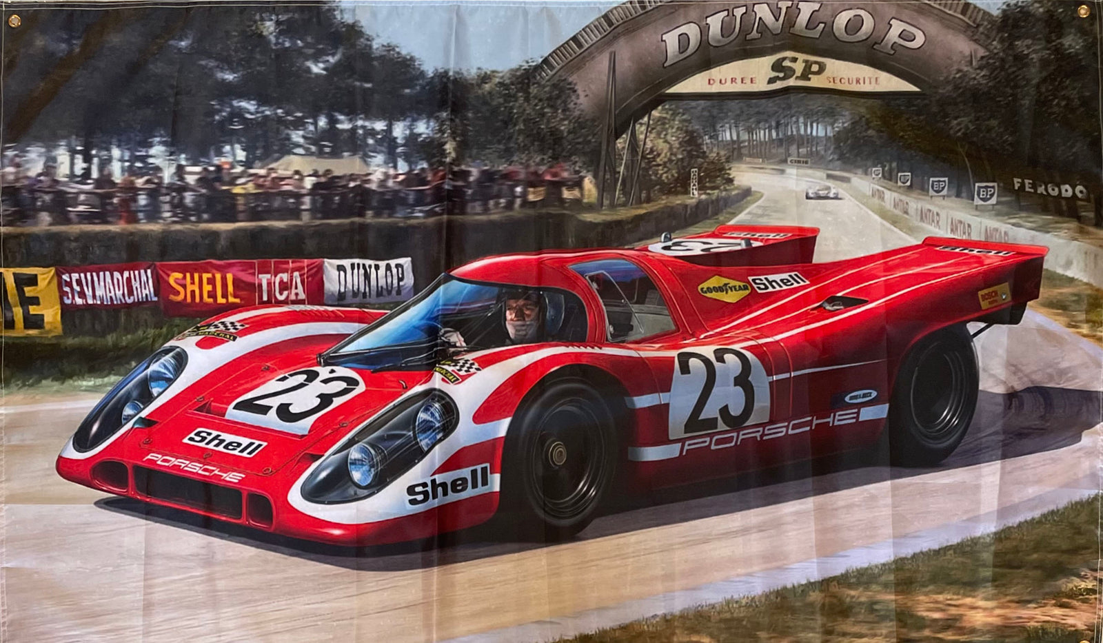 1970 24 hours of Le Mans winner nylon banner