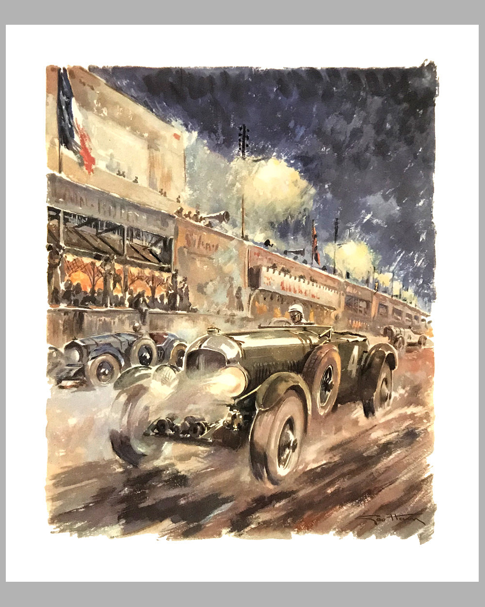 Geo Ham 1930 Bentley &amp; 1932 Alfa Romeo at Le Mans prints