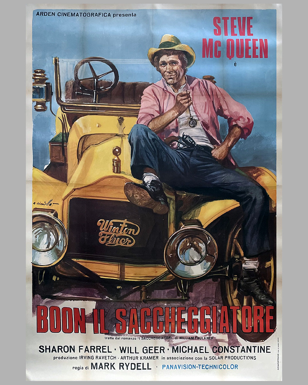 &quot;Boon il Saccheggiatore”, “The Reivers”, 1969 large movie poster starring Steve McQueen