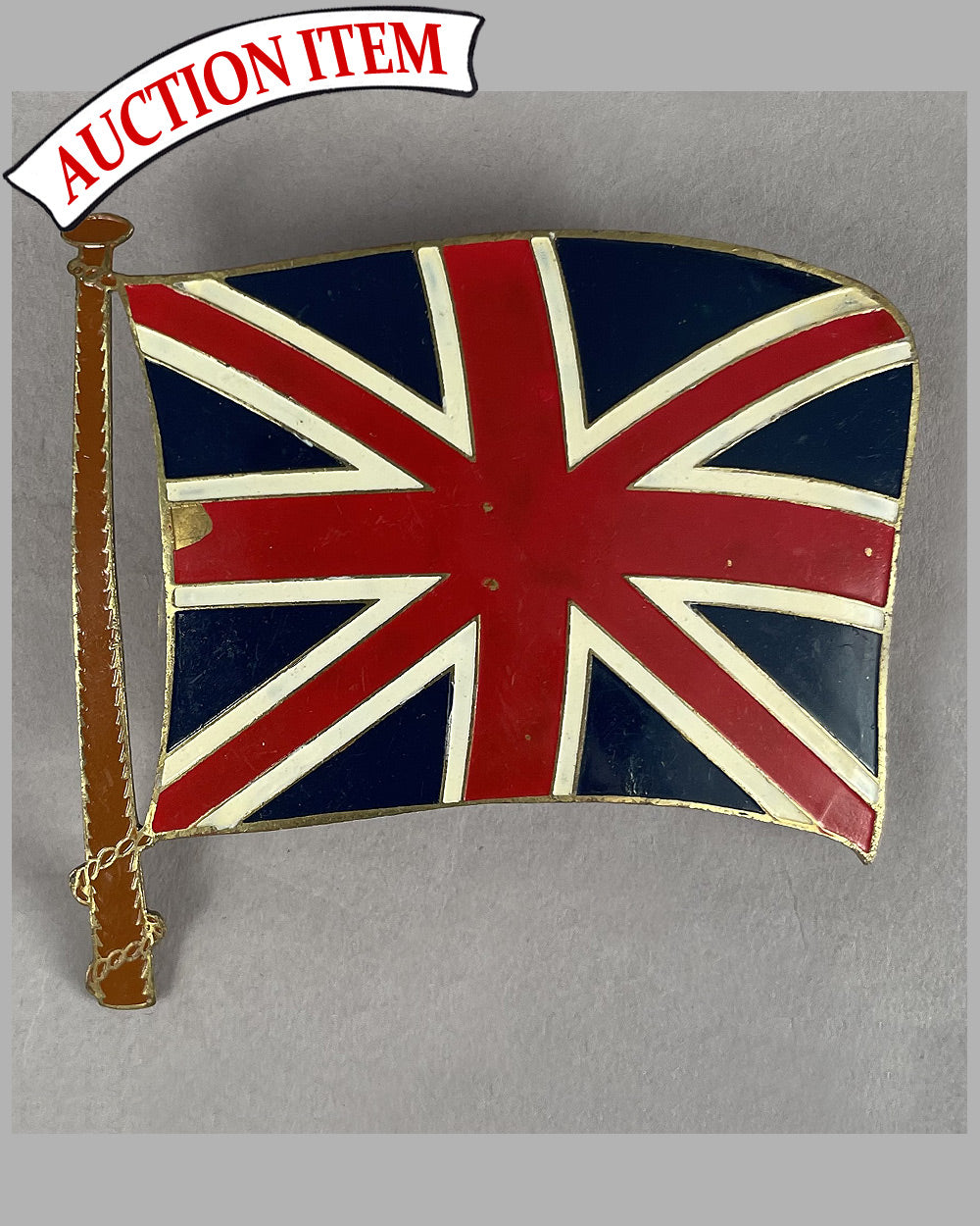 British flag on pole badge