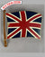 British flag on pole badge