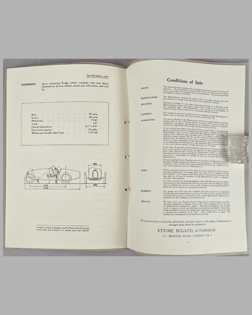 Bugatti Touring &amp; Sporting Models 1926-1927 full line brochure 5