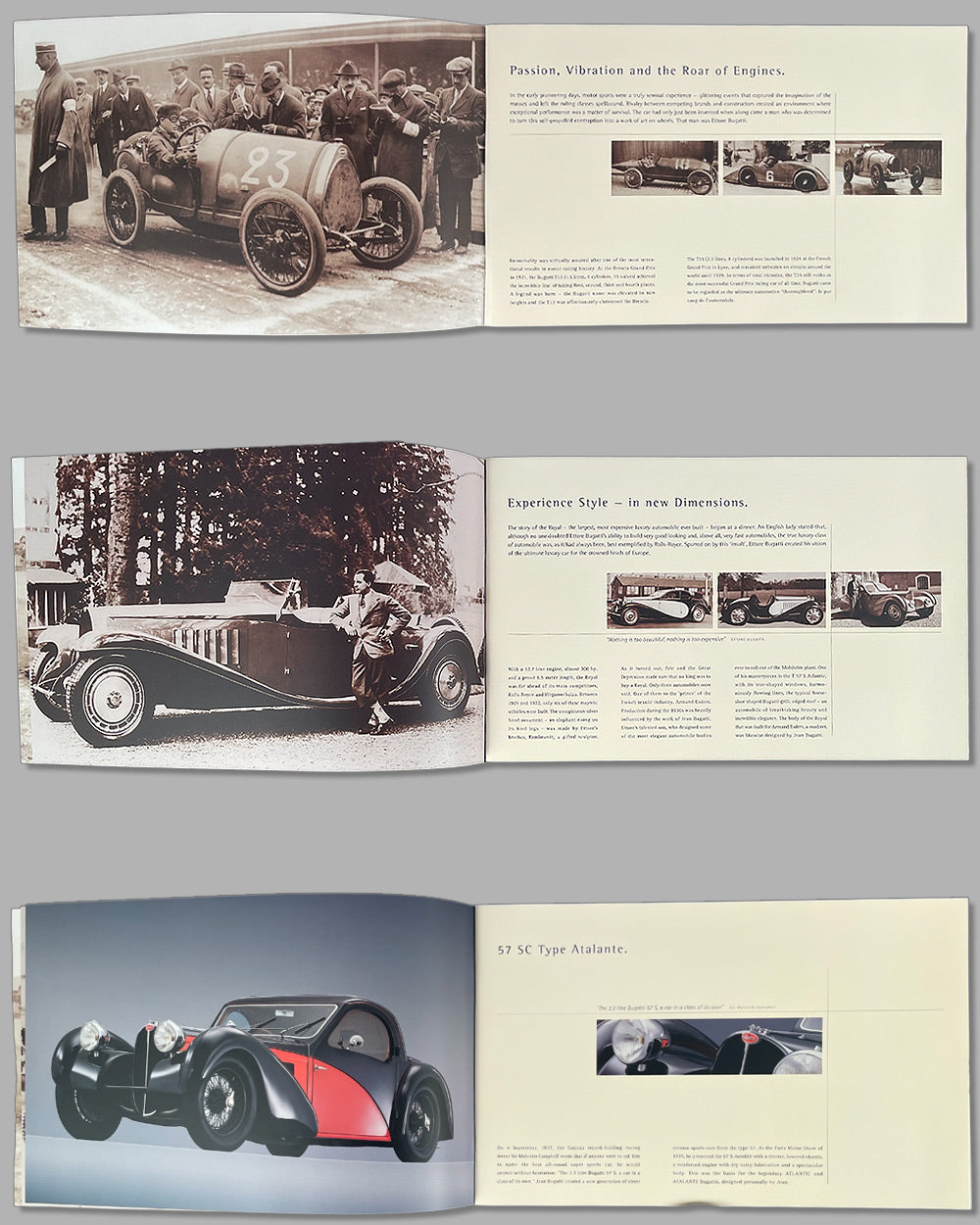 Bugatti EB Chiron study 218 and Veyron 16.4 study factory brochure, early 2000’s 5