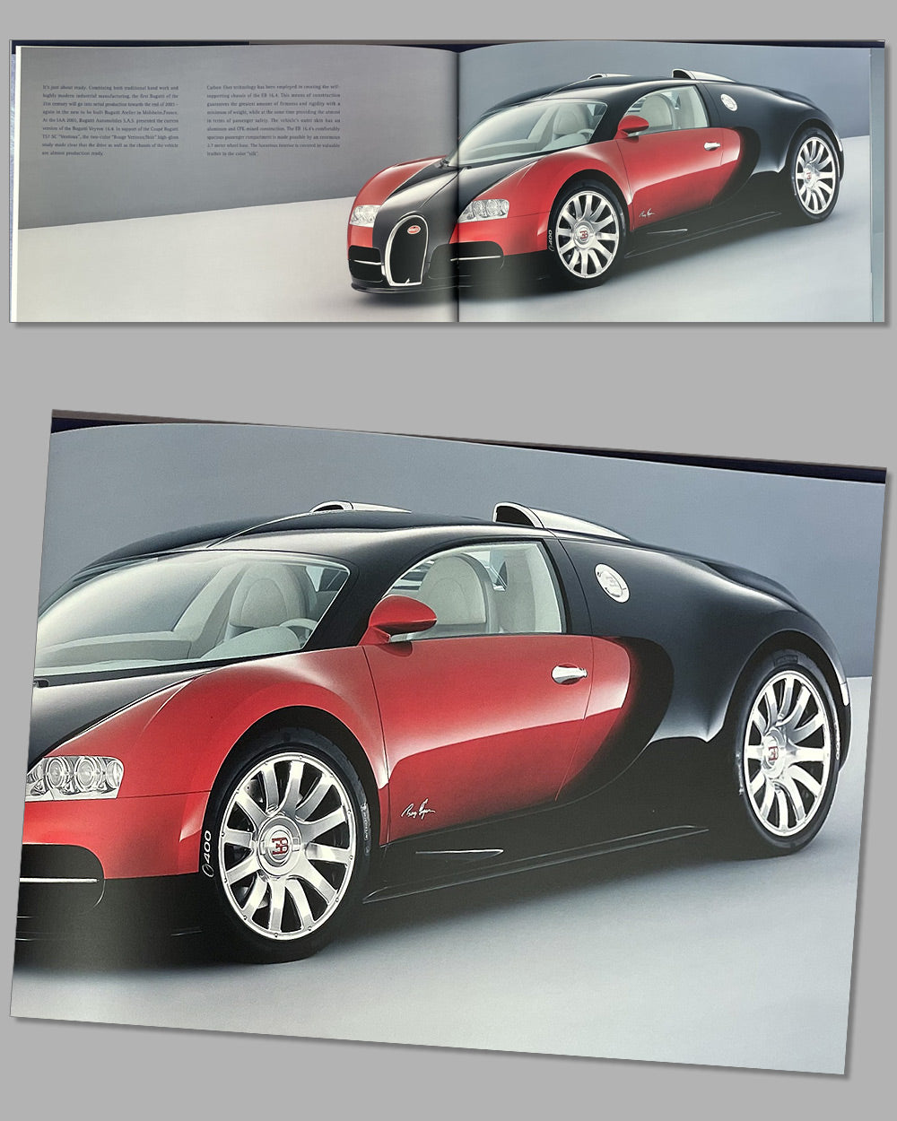Bugatti EB Chiron study 218 and Veyron 16.4 study factory brochure, early 2000’s 7