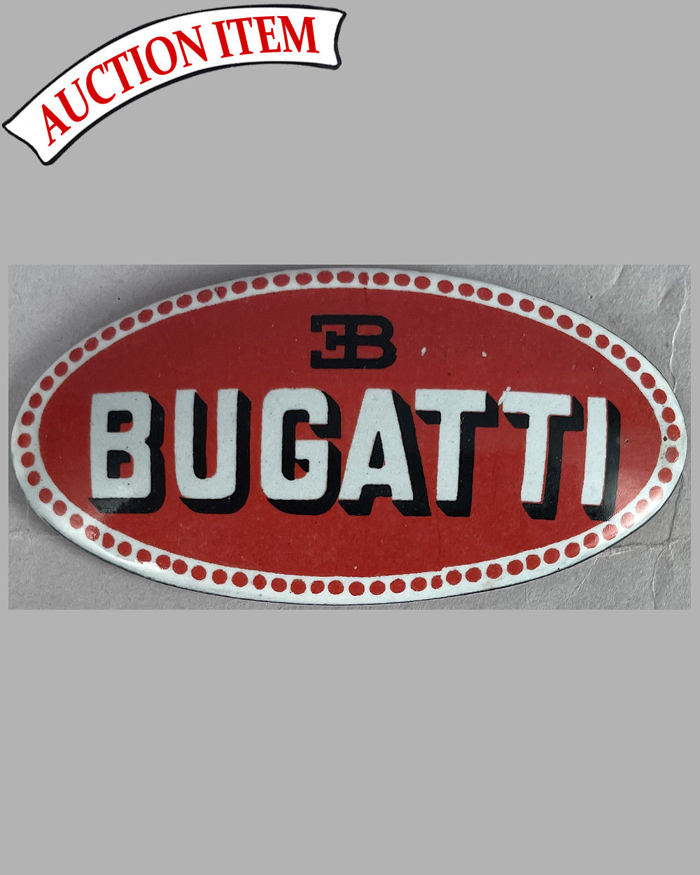 Bugatti period original radiator emblem