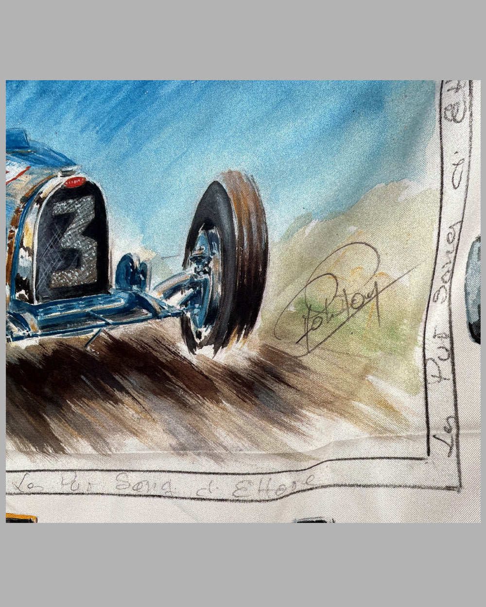 Bugatti silk scarf by Rob Roy 3