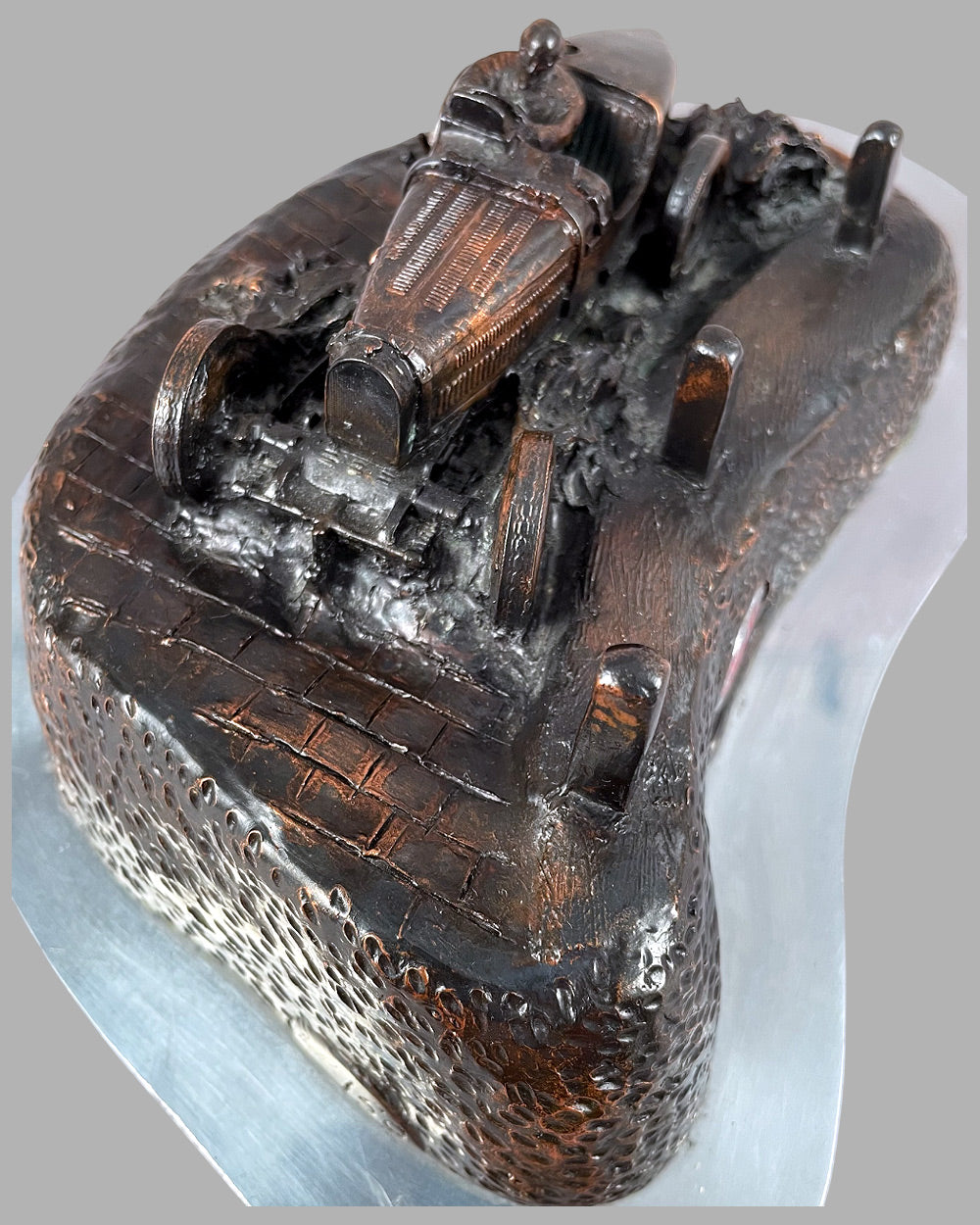 Bugatti Type 35B bronze sculpture, 1994 5
