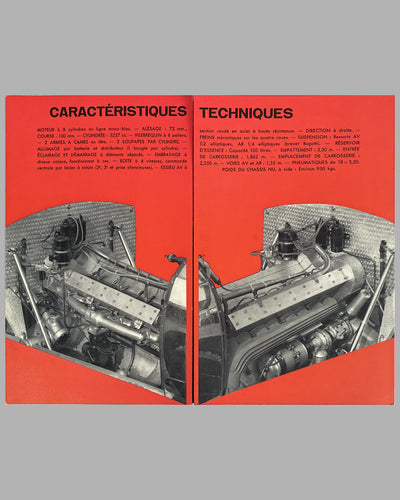 Bugatti T57 3.3 liter original factory sales brochure 2