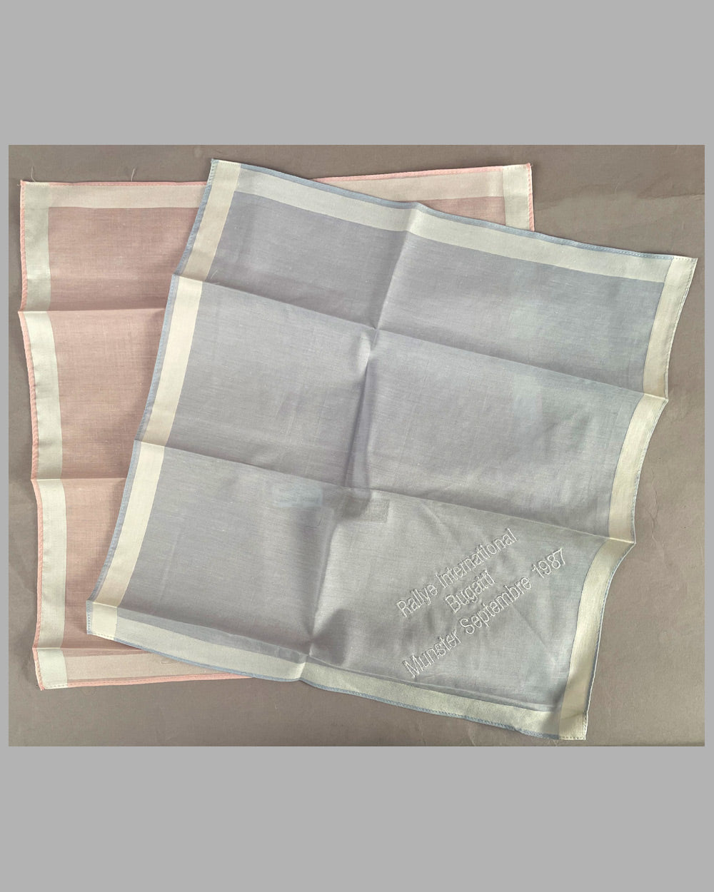 Two Bugatti International Rally handkerchiefs from the collection of René Dreyfus 3