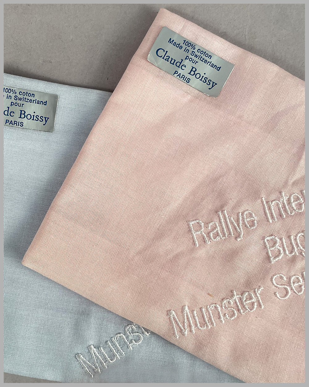 Two Bugatti International Rally handkerchiefs from the collection of René Dreyfus 4