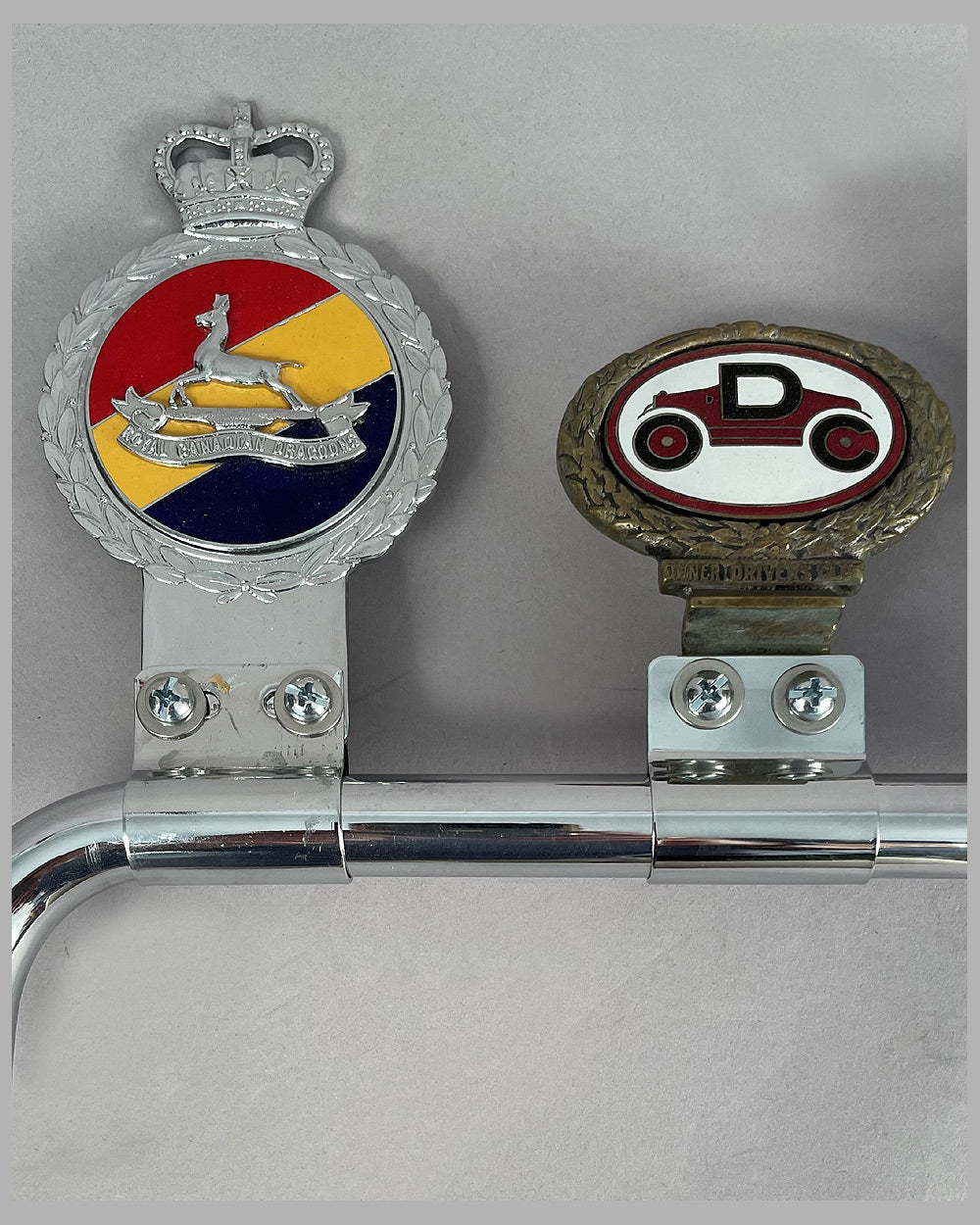 Badge bumper with a variety of 4 colorful badges 2