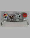 Badge bumper with a variety of 4 colorful badges