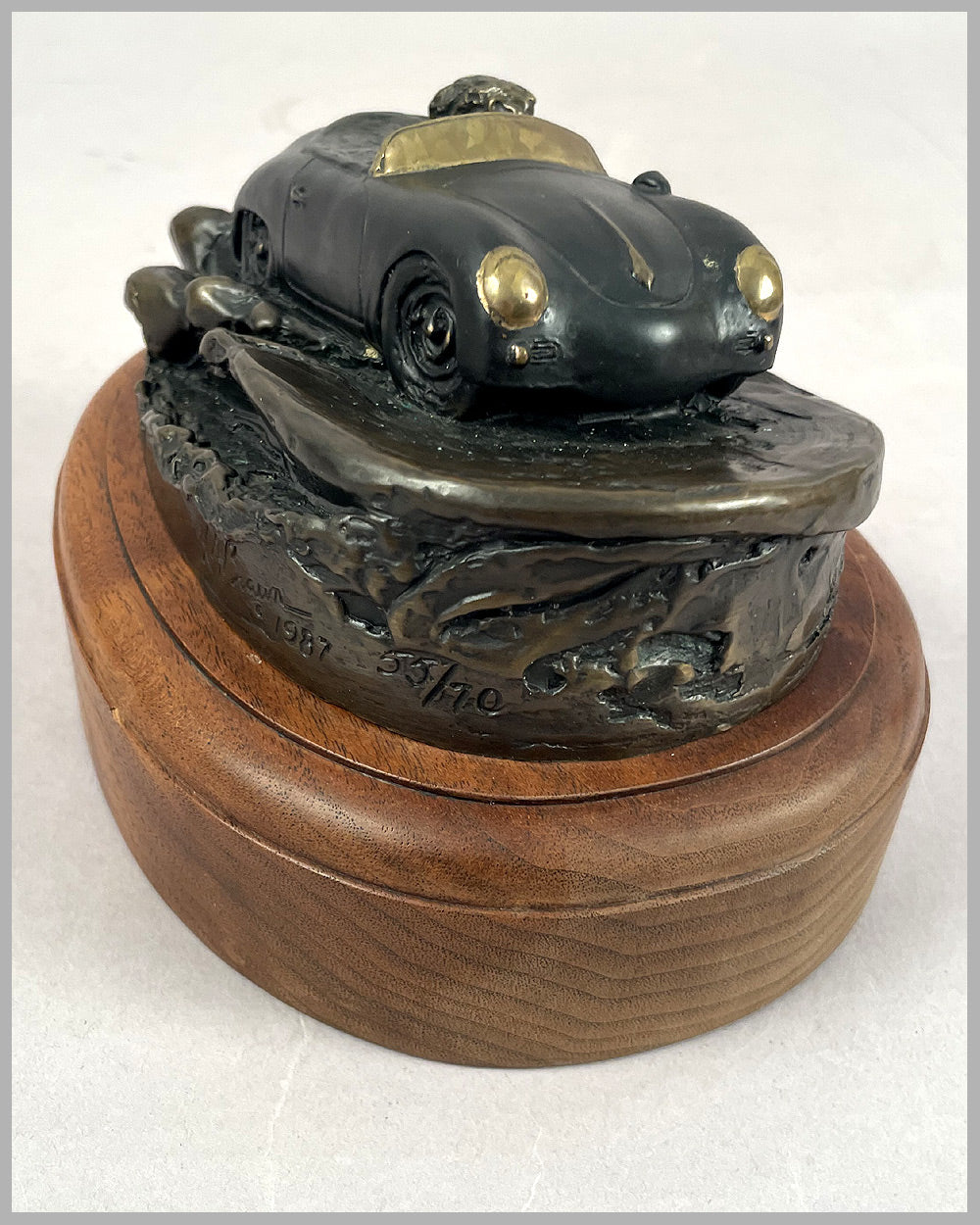 California Carrera bronze sculpture by Larry Braun, 1987 2