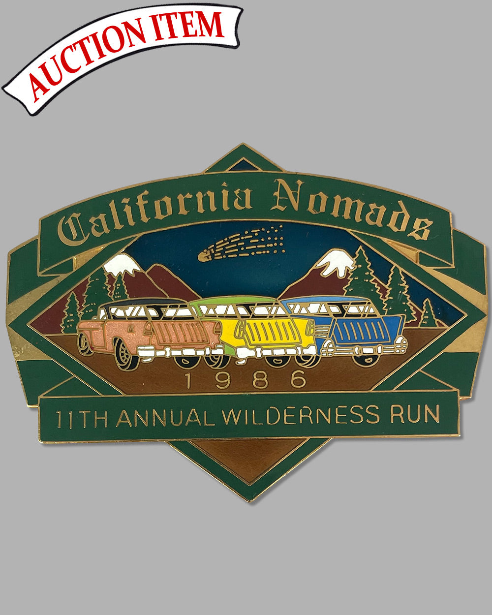 California Nomads participants’ plaque for the 11th Wilderness Run in 1986