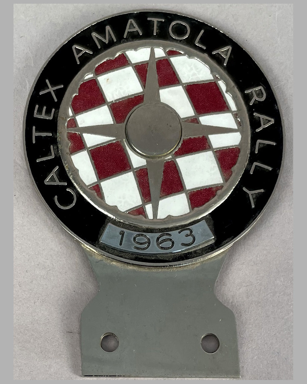 1963 Caltex Amatola Rally bumper or bar badge, South Africa